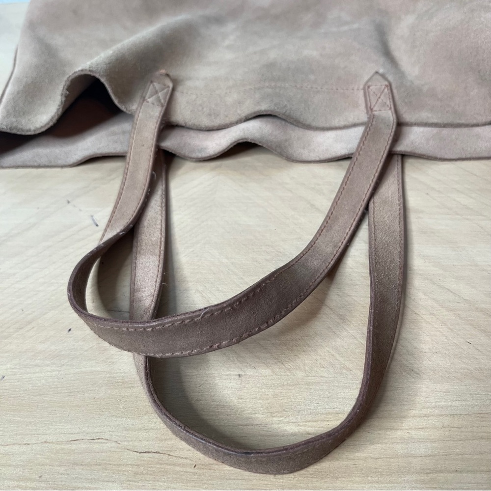 Madewell Transport Tote beige brushed leather *worn* - Picture 11 of 15